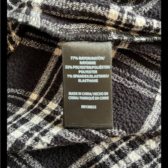 Idyllwind Fueled By Miranda Lambert Black White Plaid Pearl Snap Closure, XS - Picture 4 of 6